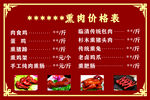 熟食 熏肉 价格表