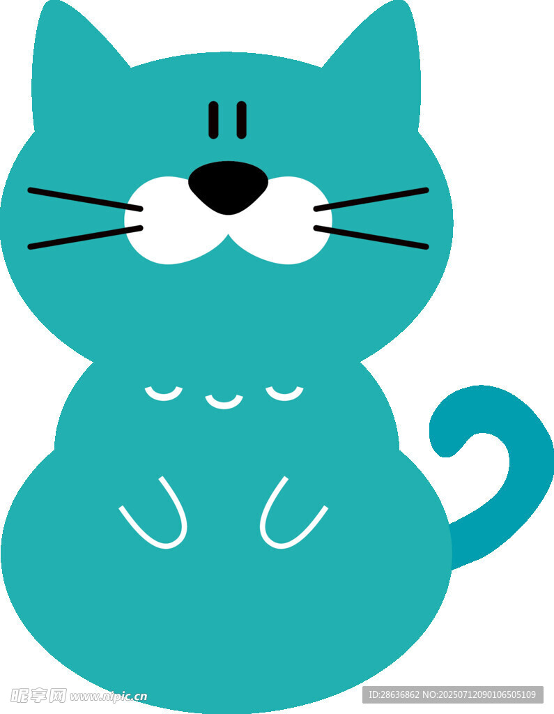 可爱蓝猫卡通形象
