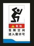 受限空间进入危险警示标识