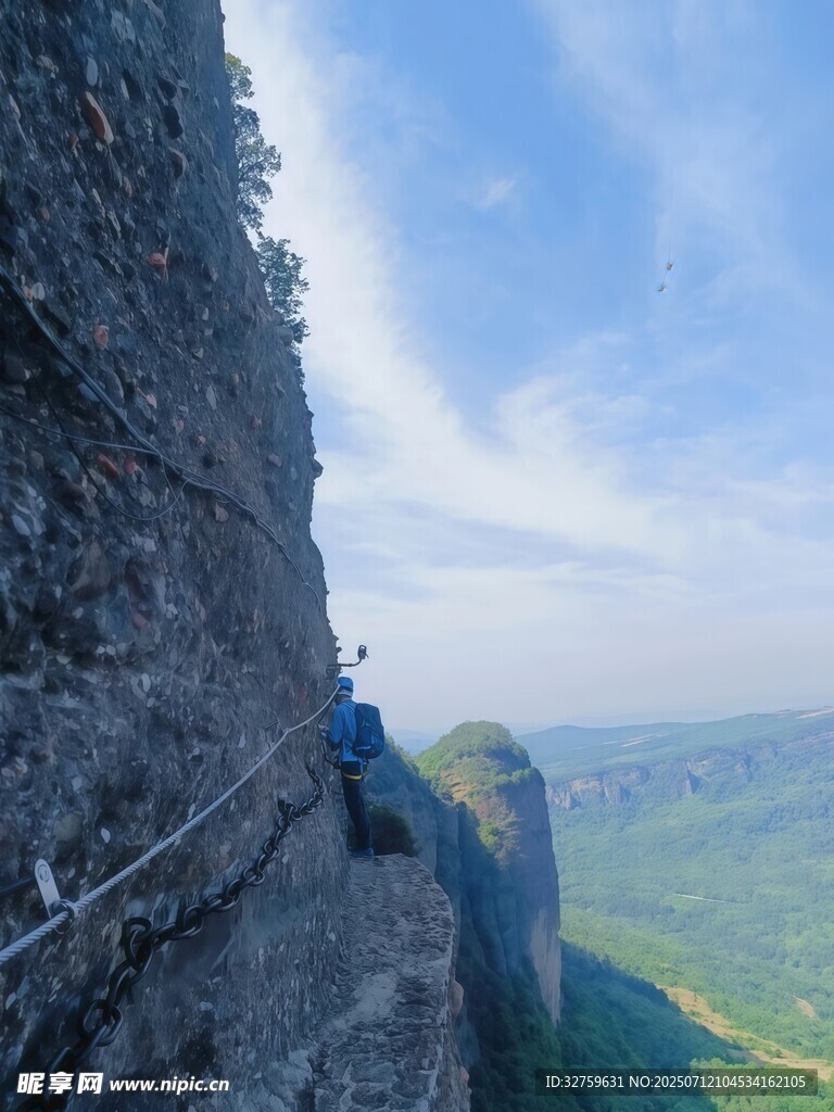 悬崖步道上的壮丽风景