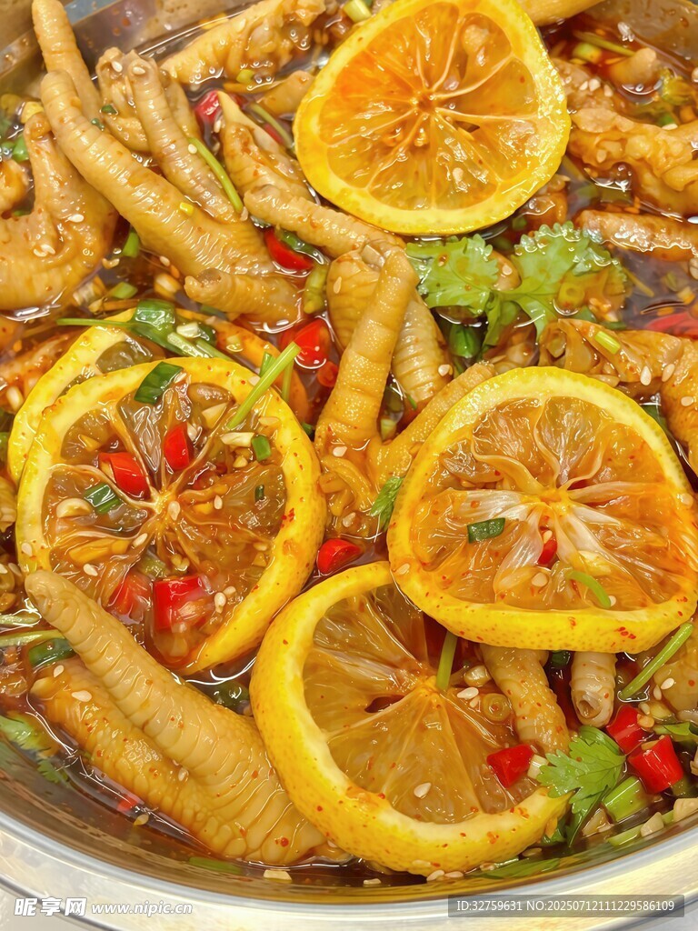 柠檬酸辣凤爪美食特写