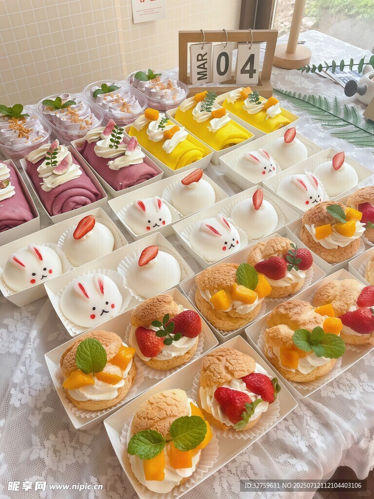多样美味甜品展示