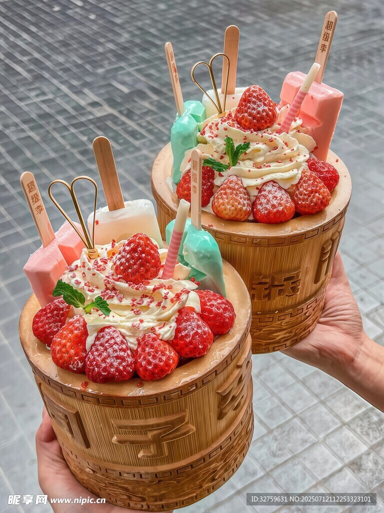 创意水果冰淇淋甜品