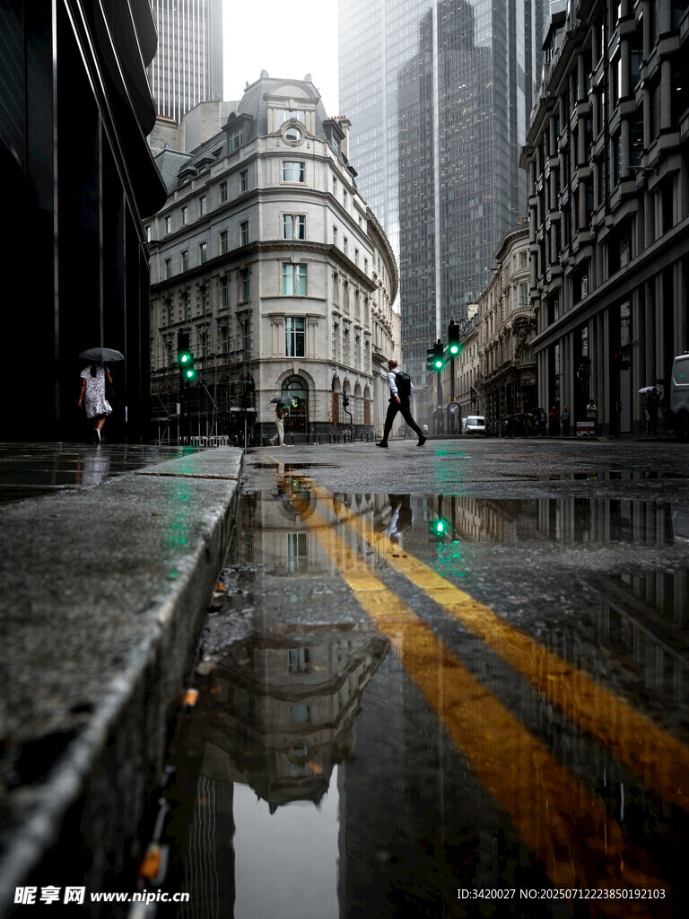 雨天街道