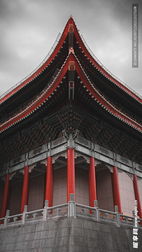 中式古建筑飞檐一角