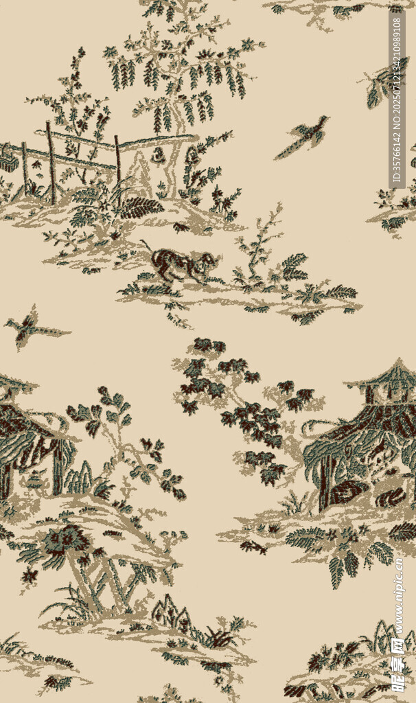 中式传统山水花鸟绘画