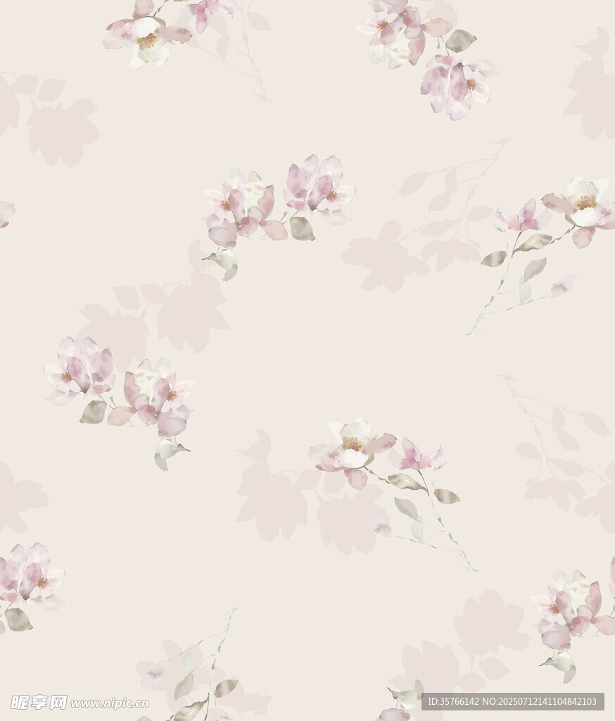淡雅花卉图案壁纸