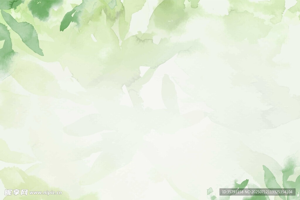 清新绿色背景展板