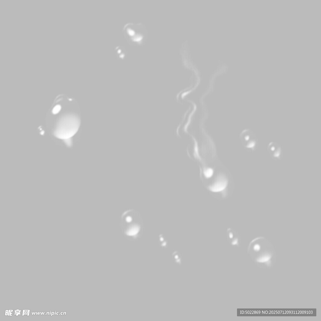 白色水珠气泡漂浮画面