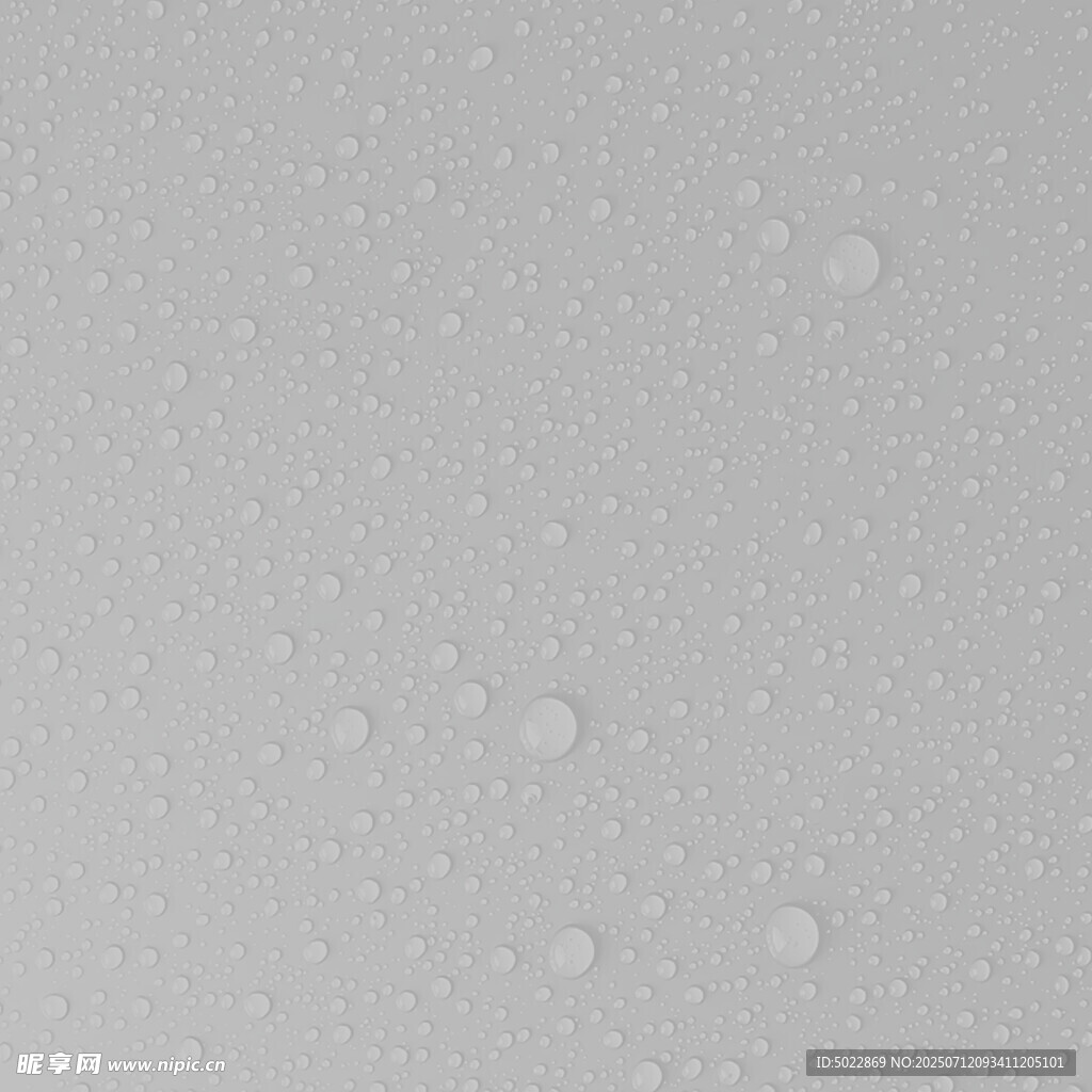 灰白背景上的晶莹水滴圆水珠