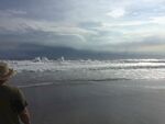 海边一人赏景