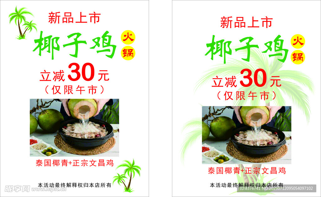 新品椰子鸡上市