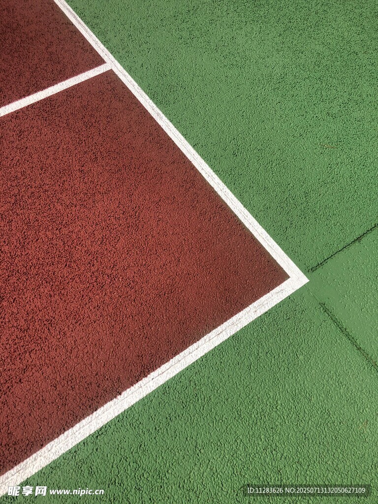 网球场地面局部特写