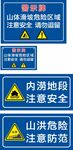 内涝警示牌  滑坡警示牌 