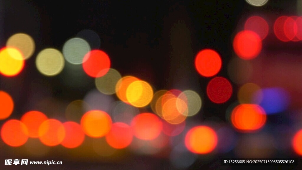 城市夜景光斑梦幻景象