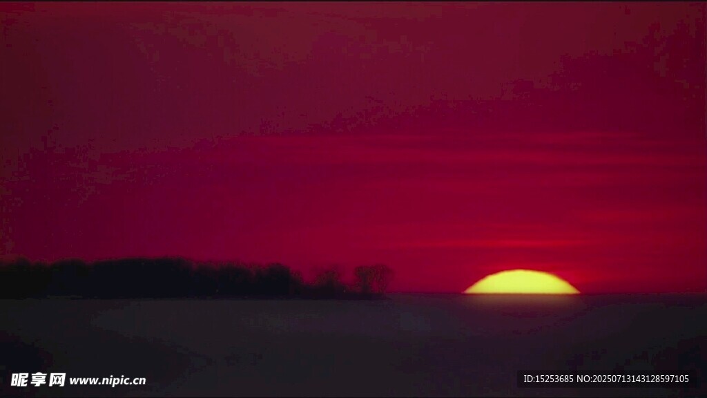 夕阳西下的壮丽景观