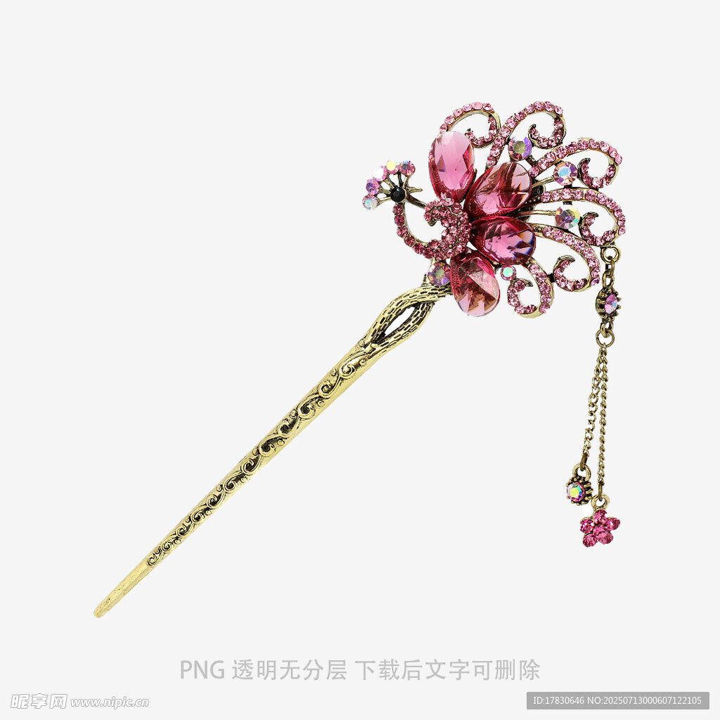 古典精美花朵造型发簪