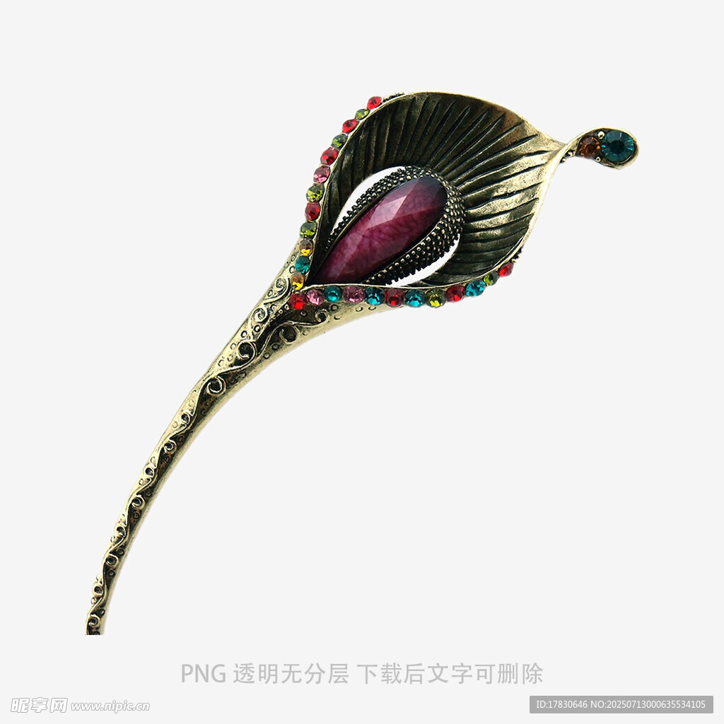 复古华丽宝石发簪