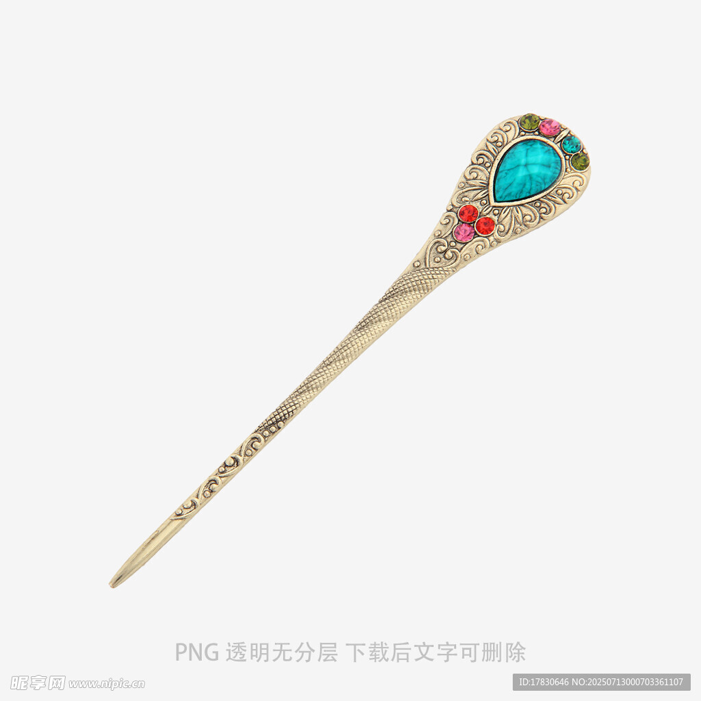 镶宝石金簪