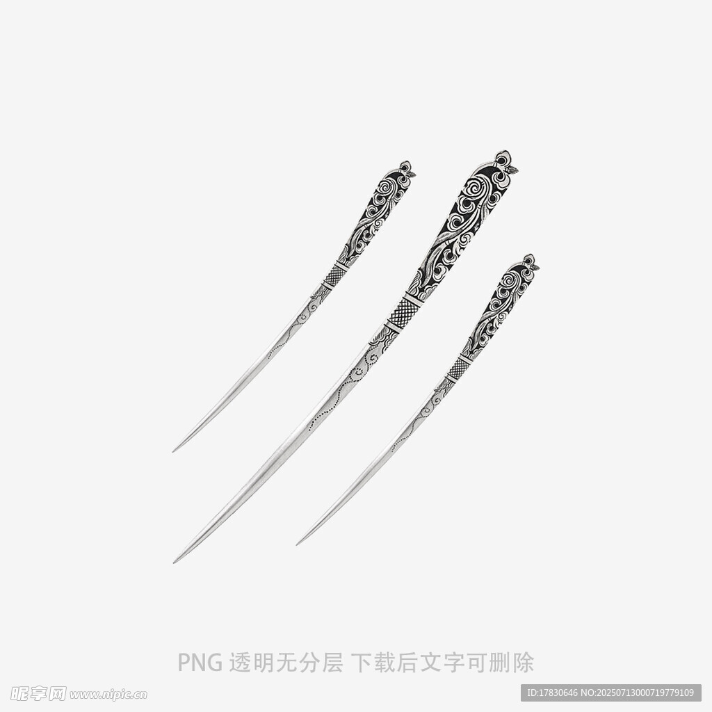 精致古风发簪设计图