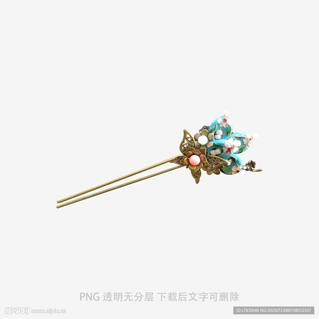古风精美发簪饰品展示