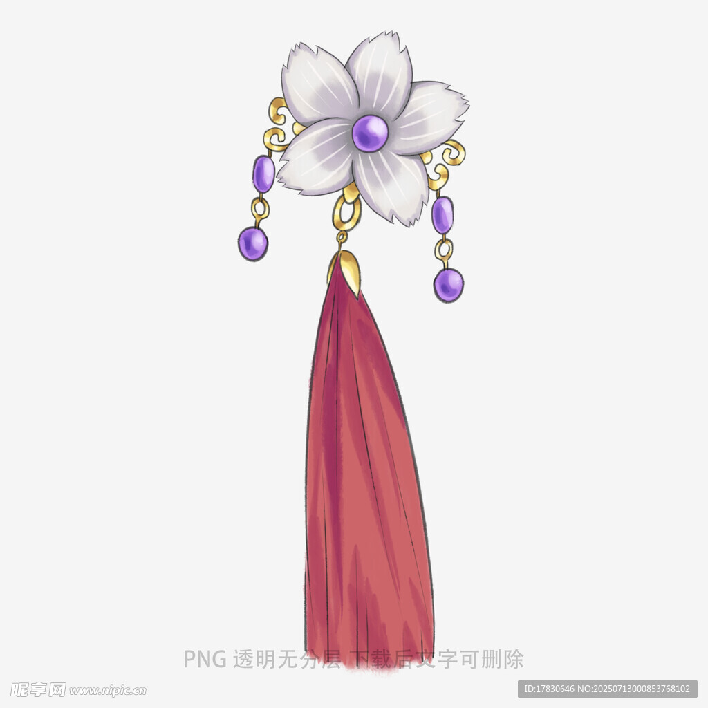 古风花朵流苏精美发饰