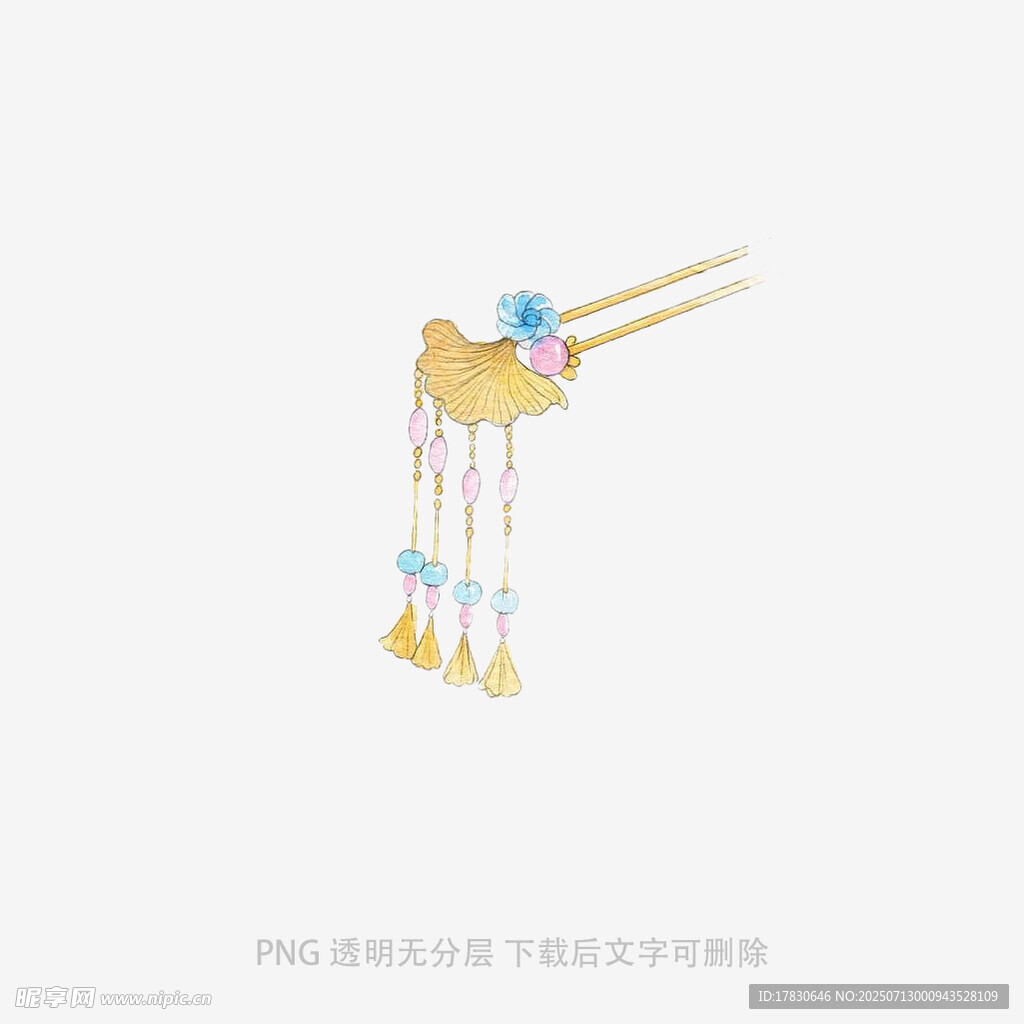 古风发簪饰品展示