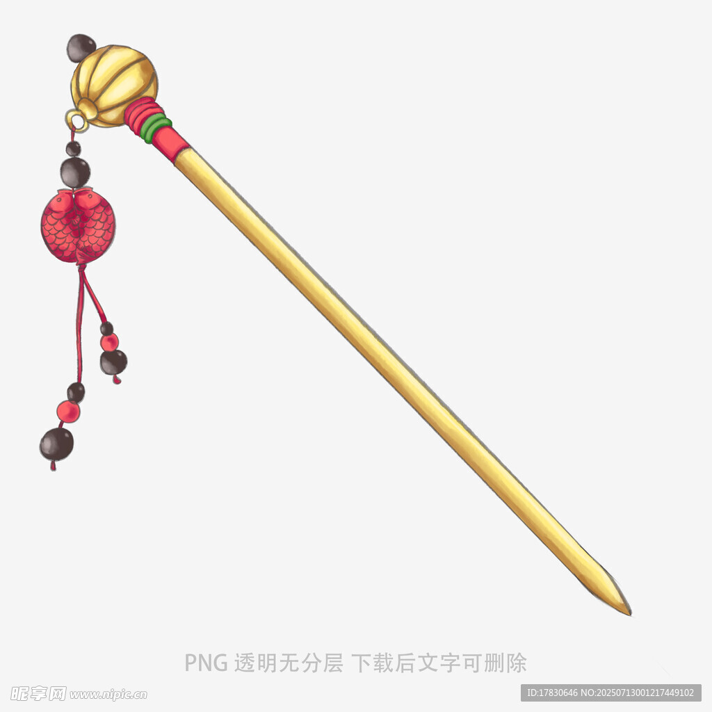 古风金簪配精美挂饰