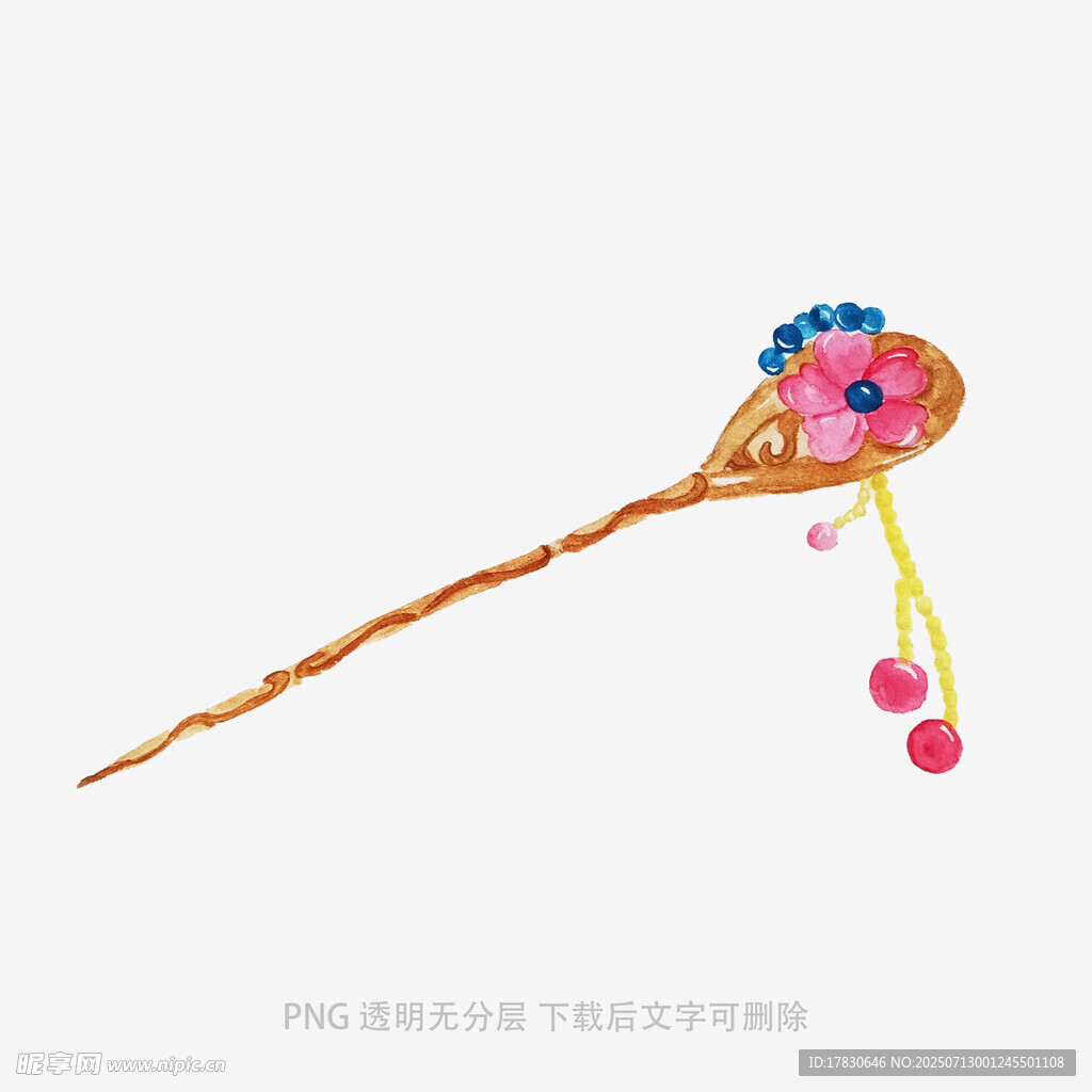 古风花朵发簪