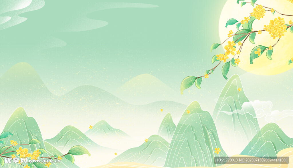 清新山水间的春日美景