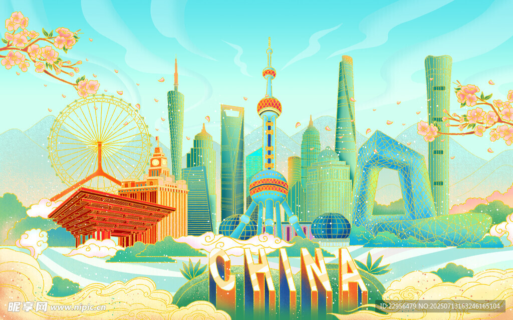 梦幻沙漠中的奇幻建筑景观