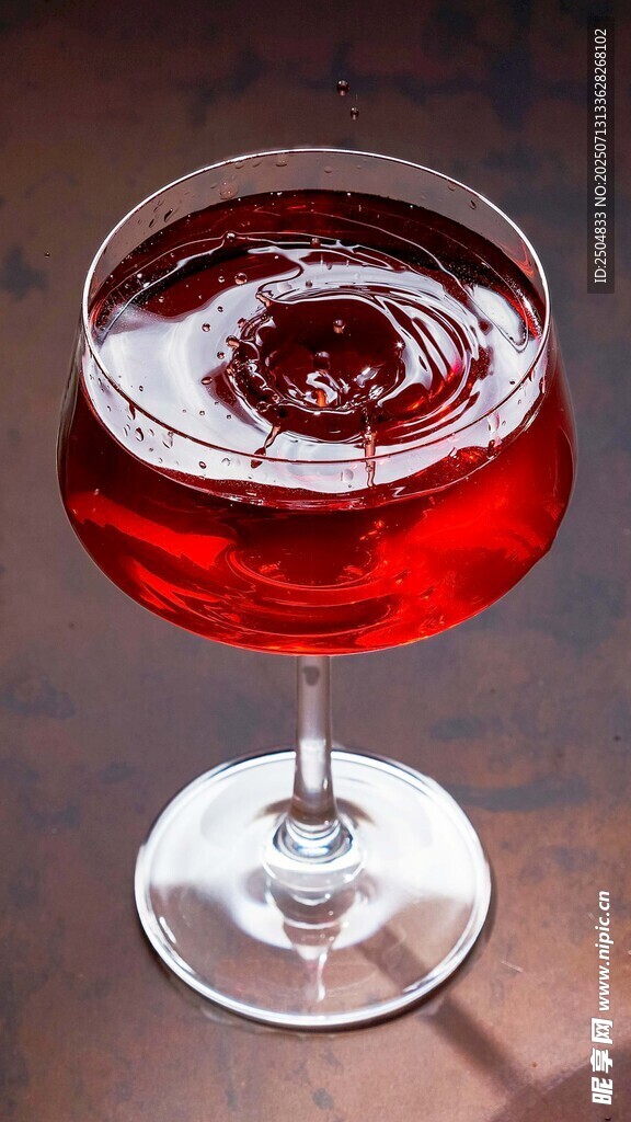 红色鸡尾酒特写