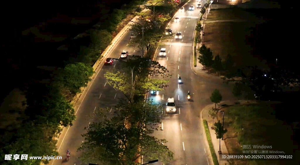 夜景车流