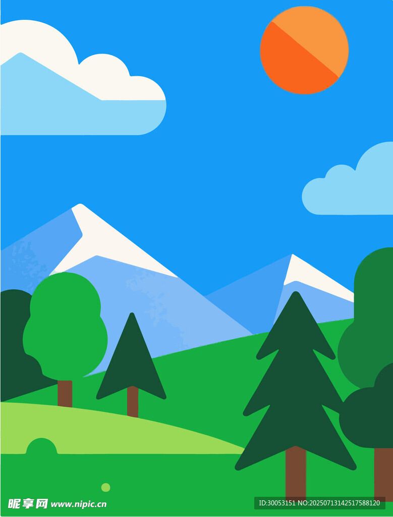 夏日山间美景