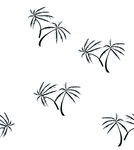 简约手绘椰子树图案