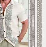 男士民族风短袖衬衫展示