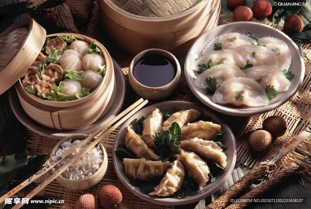多样中式点心美食展示