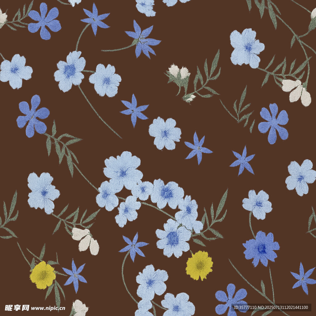 棕色底小碎花图案背景