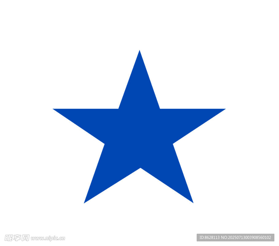 蓝色五角星图案