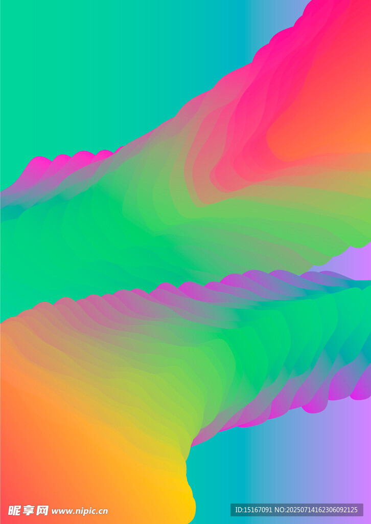 多彩渐变流体背景图案
