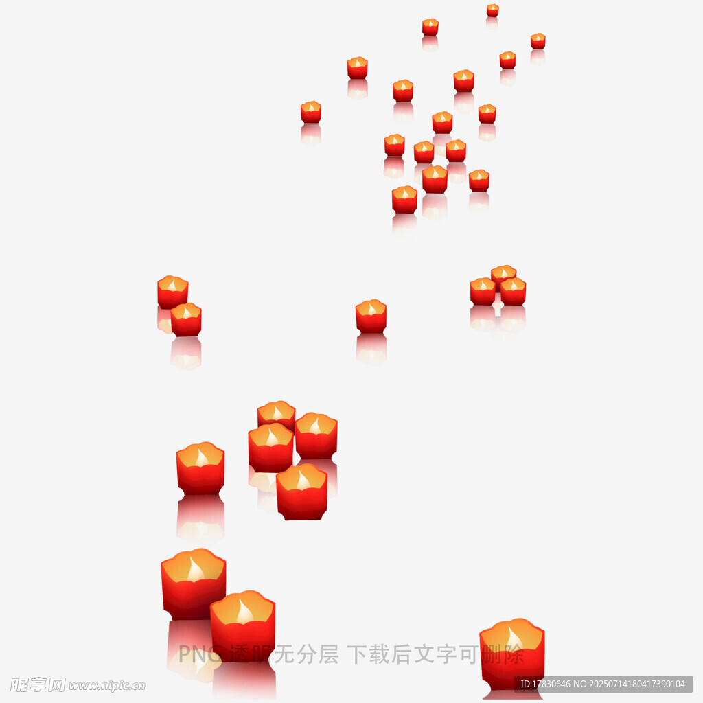 漂浮的红色灯笼