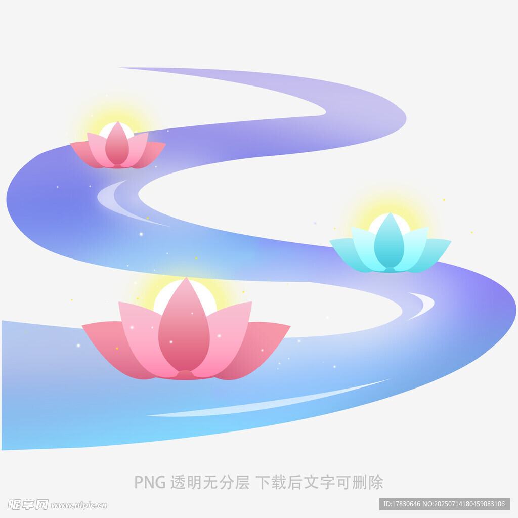 梦幻莲花绕蓝波