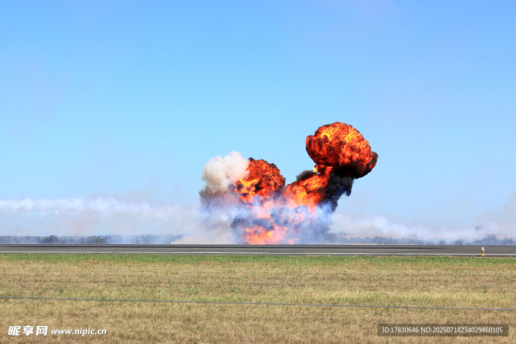 野外爆炸场景