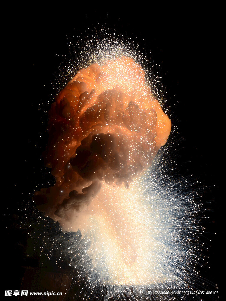 爆炸粉末特效画面