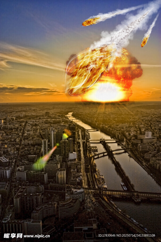 城市上空的爆炸奇观
