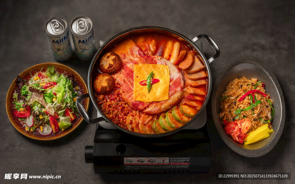 丰盛韩式烤肉美食组合