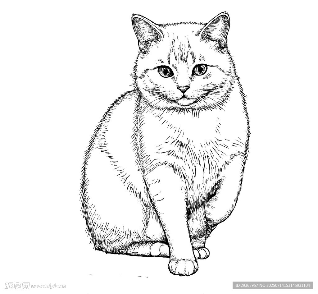 坐姿优雅的猫咪