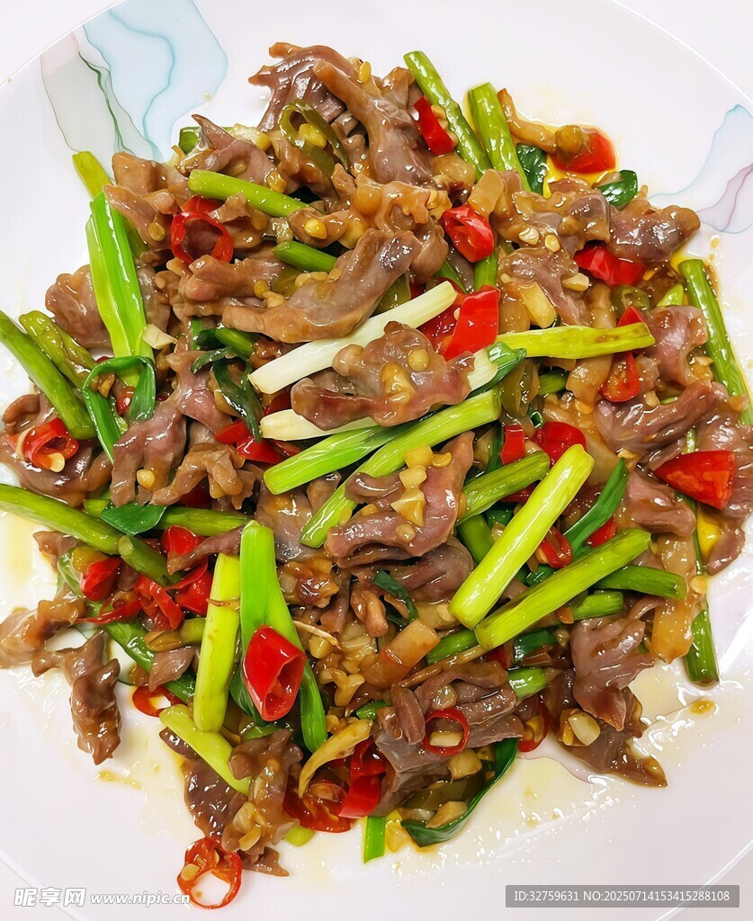 香辣蒜苔炒牛肉