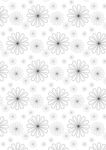 简约黑白花朵无缝图案