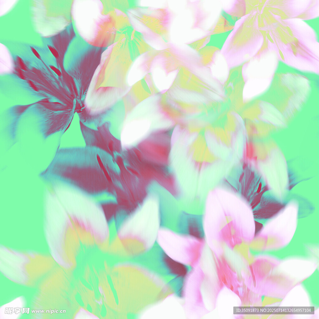 梦幻花卉图案